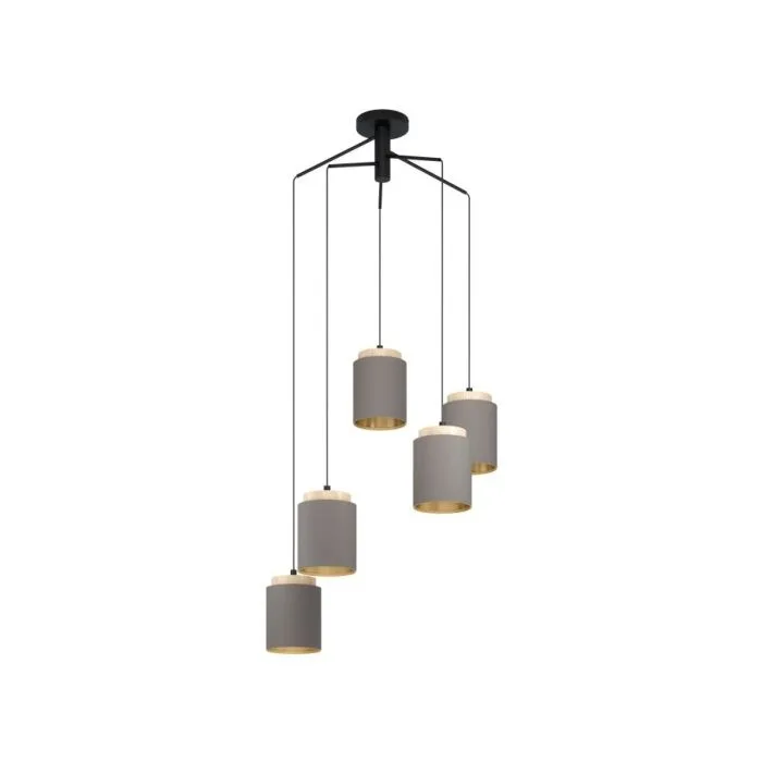 EGLO HL/5 E27 SW/HOLZ/CAPPUCCINO 'ALBARIZA' PENDANT LAMPS