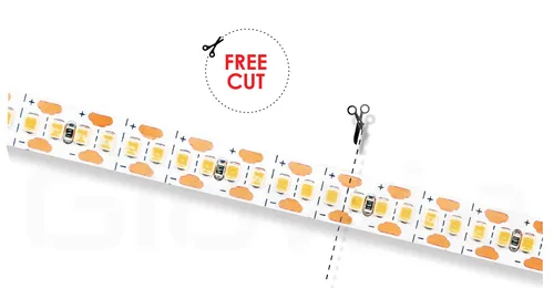 EXUO FLEXI LED STRIP LIGHT SMD 60W 24V 2700K 8MM FREE CUT 276 LED IP20 5MTR ROLL