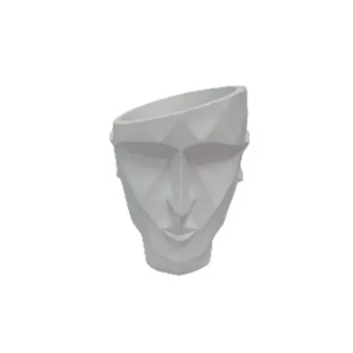 DESROCH DECOR PEROSNA WHITE HEAD UNIQUE VASE FIGURINE & SCULPTURE