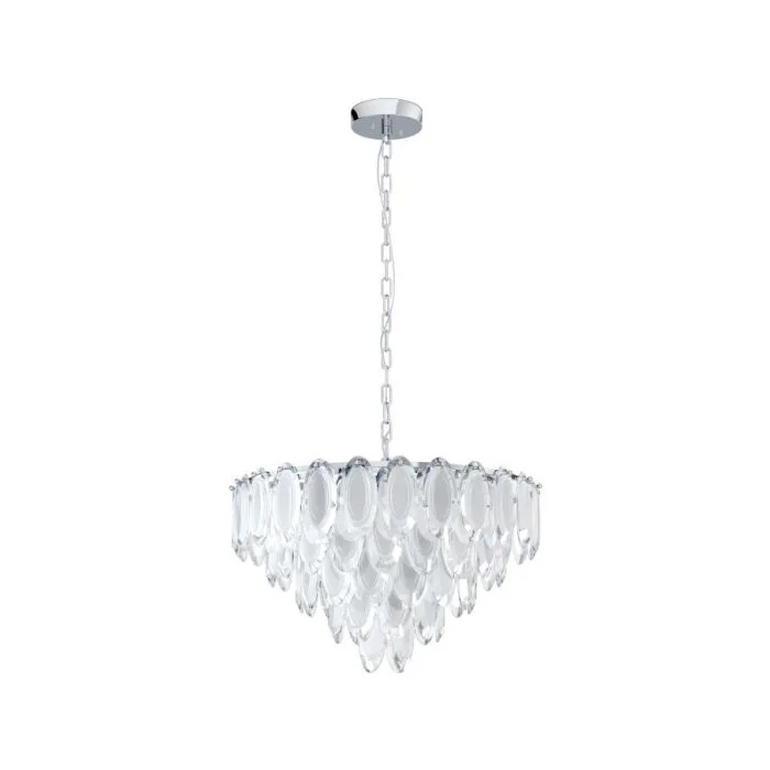 EGLO HL/10 E14 CHROM SAT/KLAR 'CARVARIO' CRYSTAL&DESIGN