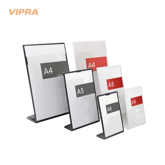 VIPRA PLASTIC TABLETOP STAND L TYPE - PORTAIT