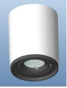 LUMIBRIGHT 10W Ø80XH116MM IP44 SURFACE MOUNTED ADJUSTABLE SPOTLIGHT  WITH HONEYCOMB LOUWER
