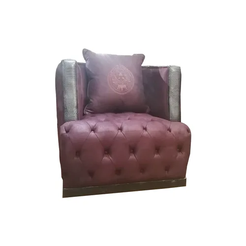 VEROCASA LIVING LUXURY ADELIA BRILLIANT RED HANCOCK LEATHER SOFA