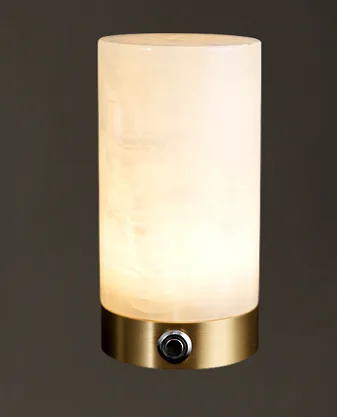 DESROCH DECORATIVE TABLE LAMP COPPER COLOR WITH WHITE MARBLE MODERN TABLE LAMPS