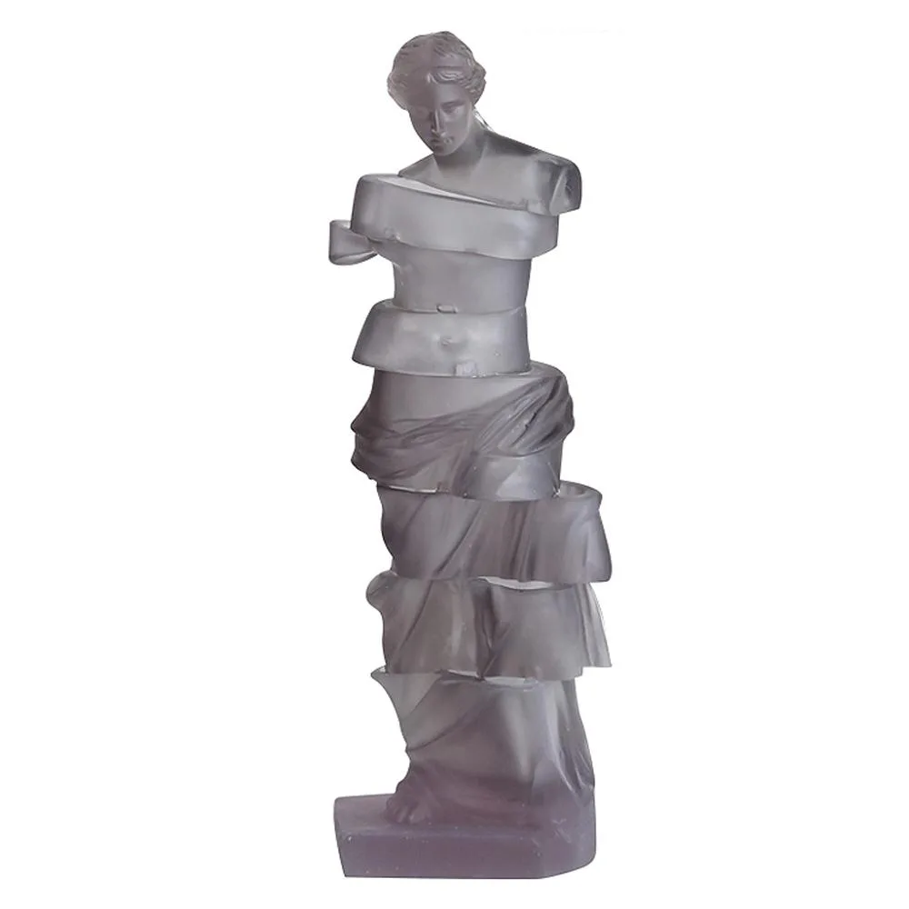 DESROCH DECOR RESIN GRAY VENUS SCULPTURE