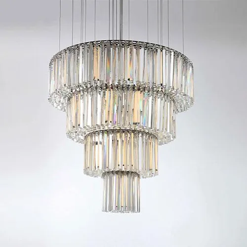 DESROCH LED METAL+CRYSTAL BLACK DECORATIVE CHANDELIERS