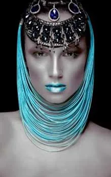 DESROCH ART MODERN ABSTRACT AQUA QUEEN WALL ART