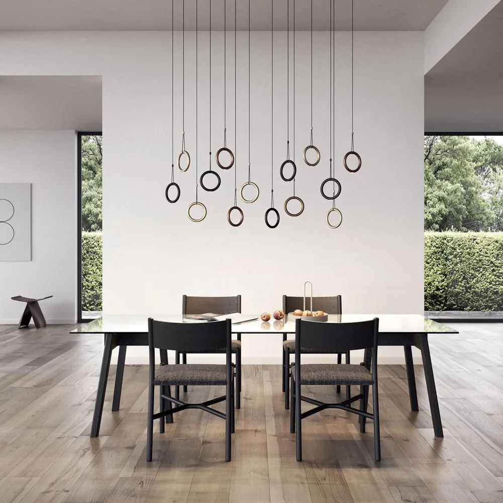 LUMIDECO 50W IP20 SATIN GOLD L1500xW500xH6000MM PENDANT LIGHT
