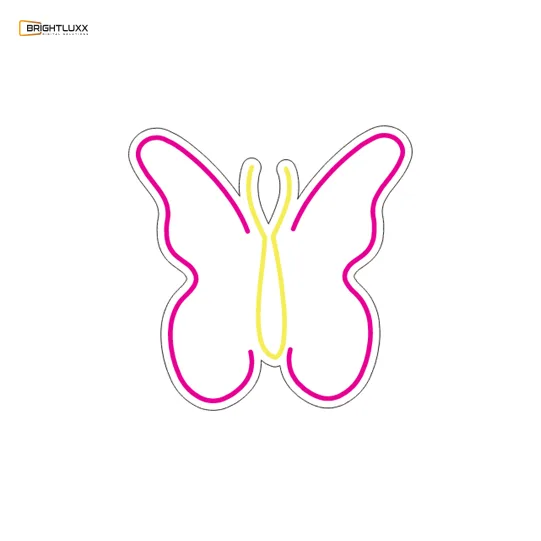 BRIGHTLUXX SYMBOL SIGN PINK+YELLOW NEON SIGN