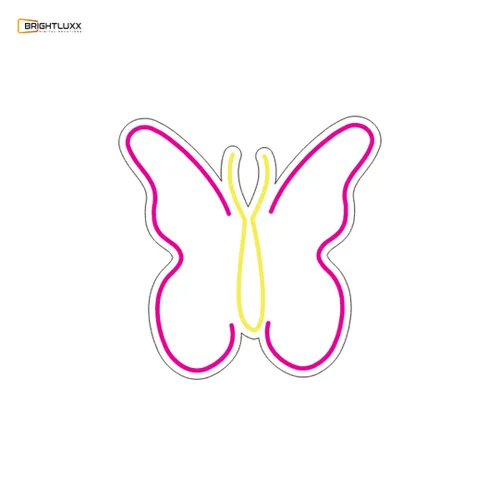 BRIGHTLUXX SYMBOL SIGN PINK+YELLOW NEON SIGN