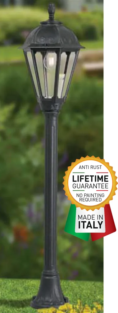 FUMAGALLI SALEM/ MIZAR K26.151.AXE27 BLACK BOLLARD GARDEN LIGHT