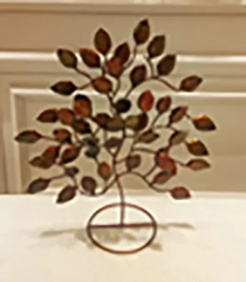 DESROCH DECOR IRON-COPPER FINISH DECORATIVE FLORAL REE DECORATIVE OBJECT