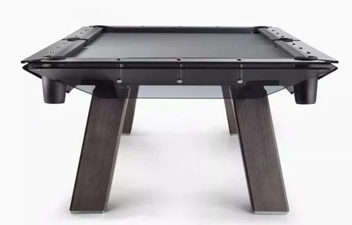 CRYSTAL GLASS WOOD GRAIN FEET POOL TABLE