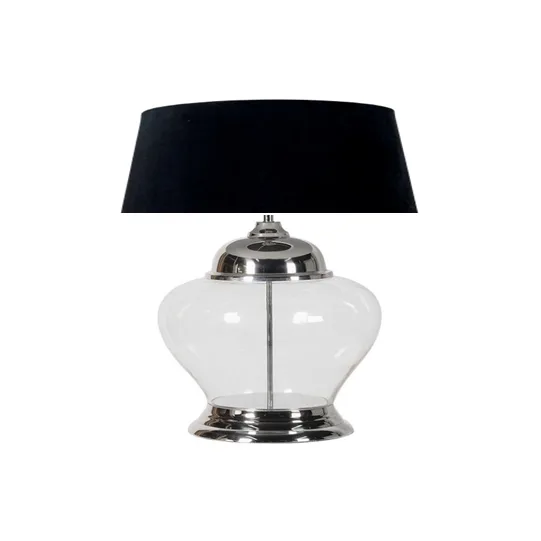 Table Lamp W/Black Shade 
