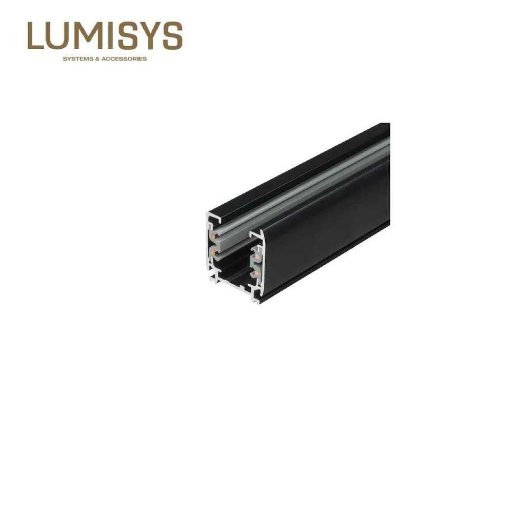 LUMISYS 1 METER BLACK SURFACE 4 WIRES TRACK WITHOUT LIVE END AND END CAP 3459131