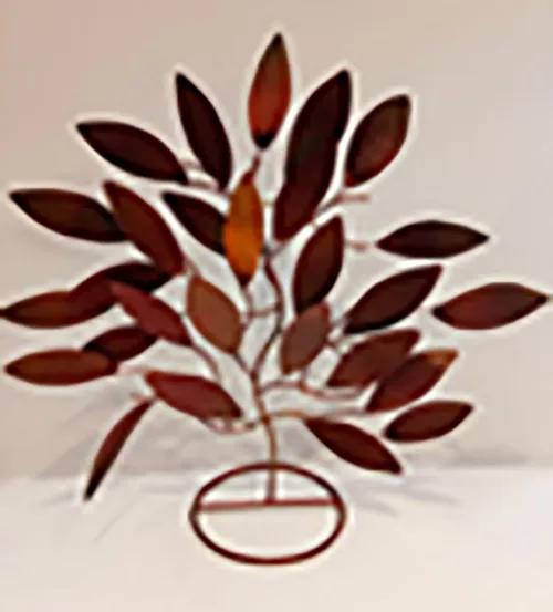 DESROCH DECOR IRON-COPPER FINISH DECORATIVE FLORAL TREE DECORATIVE OBJECT