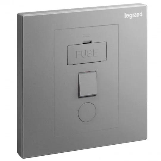 LEGRAND DARK SILVER 13A SPUR UNIT + SWITCH