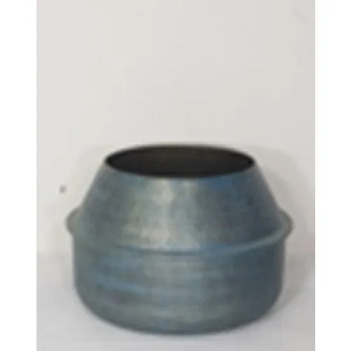 DESROCH DECOR TRENT ANTIQUE GREEN DISTRESS BRASS DECORATIVE VASE