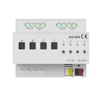 LEXA DIN-RAIL 4-LOAD 1-10V DIMMING ACTUATOR LKNXA004