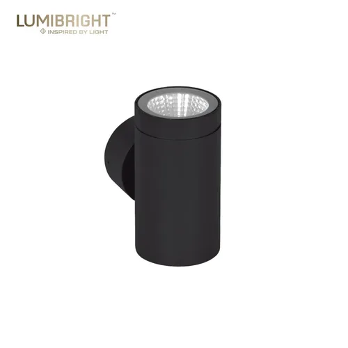 LUMIBRIGHT SPUN SERIES 2X6.5W Ø65X155MM IP65 UP & DOWN LIGHT OUTDOOR WALL LIGHT