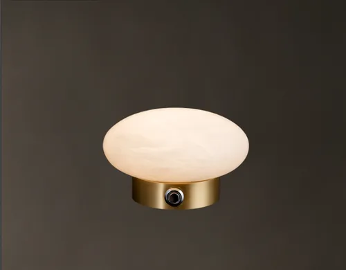 DESROCH DECORATIVE TABLE LAMP COPPER COLOR WITH WHITE MARBLE MODERN TABLE LAMPS