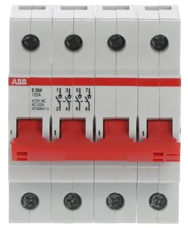 ABB ISOLATOR 4POLE 125A E204