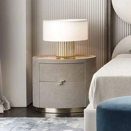 VEROCASA BED WOOD AND BRASS NIGHT STANDS FURNITURE