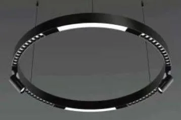 LUMIBRIGHT LOOP SERIES 24VDC Ø2850XW27.6XH51.32MM BLACK FINISH MAGNETIC CURVE TRACK RAIL