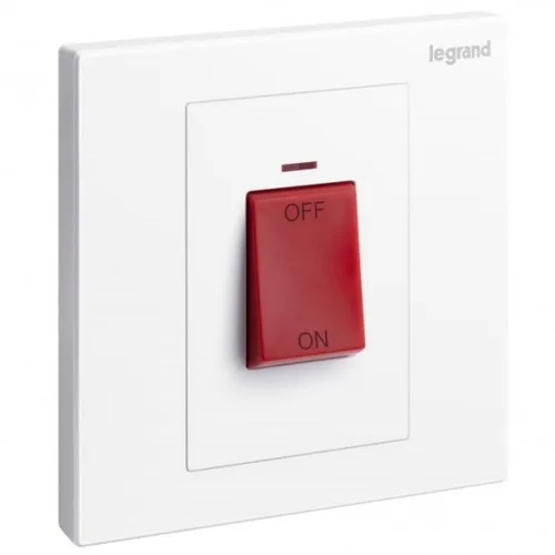 LEGRAND WHITE 1G 1W 45A DP SWITCH WITH LED