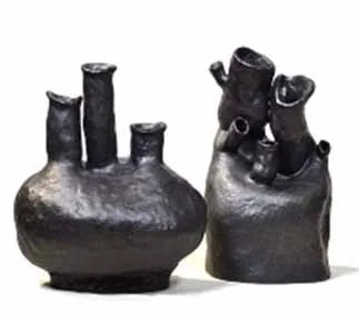 DESROCH DECOR ROMEN SEBEK DECORATIVE MATT BLACK CERAMIC ORNAMENT