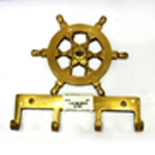 DESROCH DECOR WORLD SOURCE DECORATIVE SHIP STEERING WHEEL HOOK