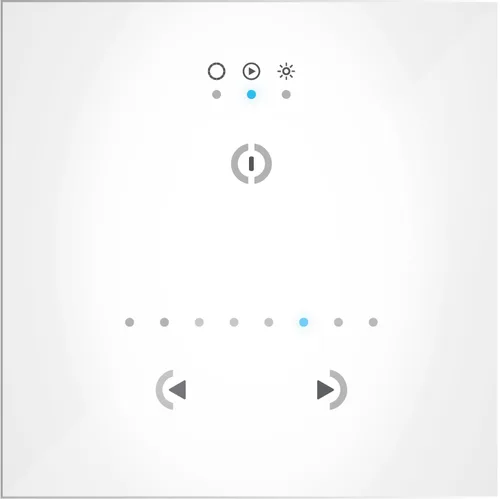 RGB DMX LED CONTROLLER TOUCH  5-12V  DC 128 DMX CHNANNELS  86X86X11 mm WHITE COLOUR