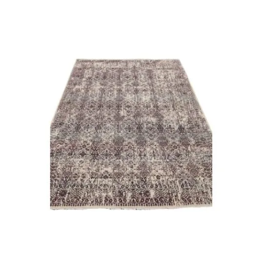 HANDKNOTTED MAROON  COLORWOOL+ART SILK+COTTON CARPETS & RUGS