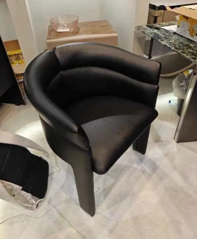 DESROCH FABRIC BLACK SINGLE CHAIR LIVING FURNITURE
