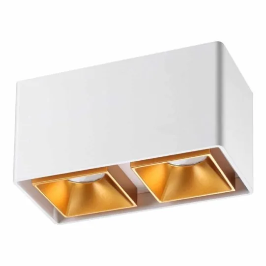 LUMIBRIGHT NOVO S 2x10W 3000K WHITE WITH SAND+GOLDEN SPOT LIGHT IP44
