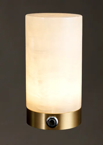 DESROCH DECORATIVE TABLE LAMP COPPER COLOR WITH WHITE MARBLE MODERN TABLE LAMPS