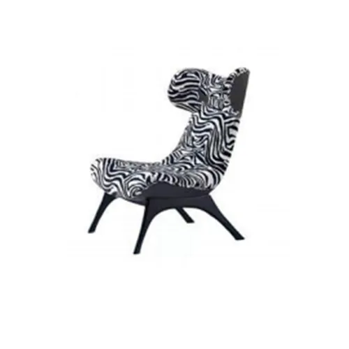 BENDING PLATE METAL FEET ZEBRA FINISH CHAIR