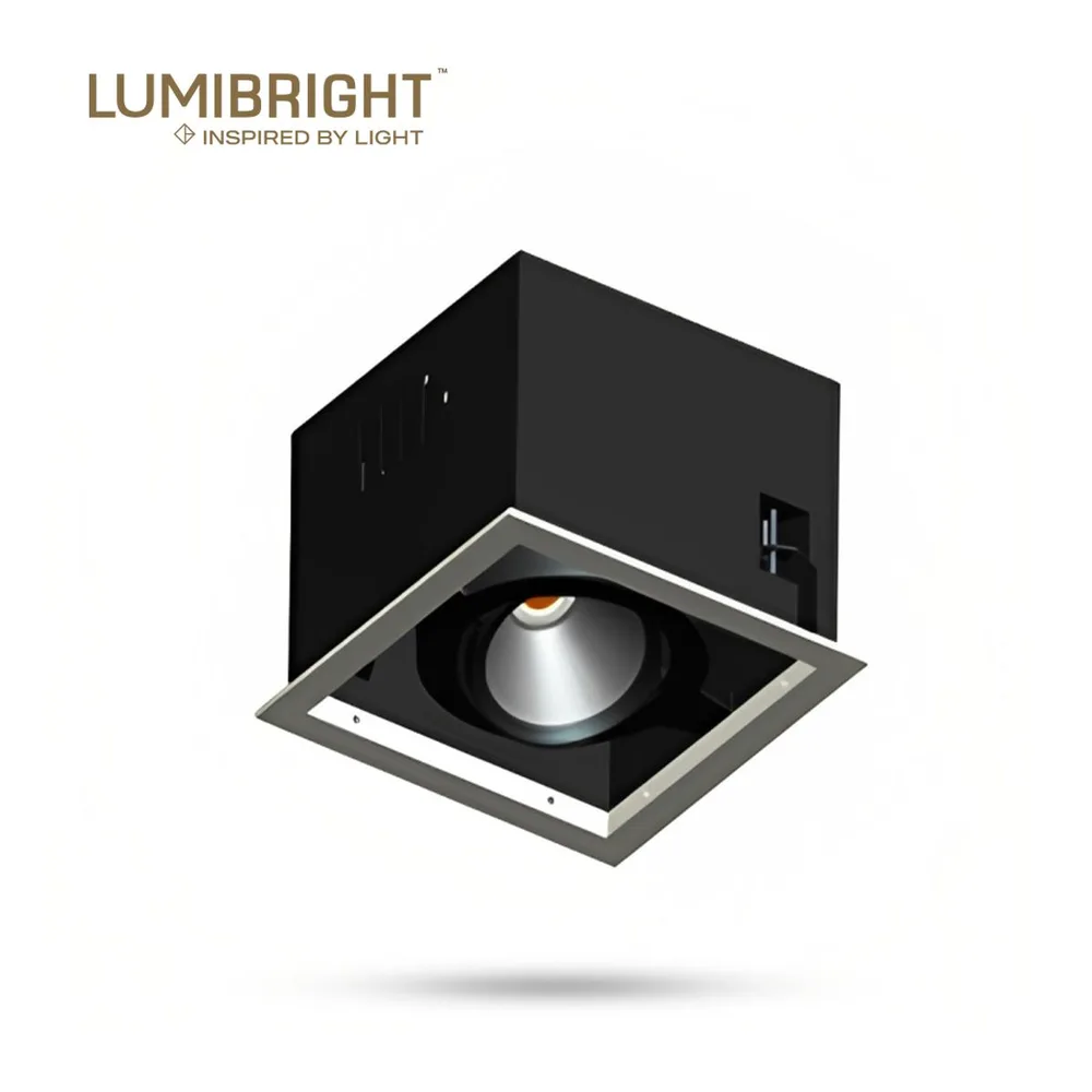 LUMIBRIGHT GRIFFIN 30W/43W 3500K PLATED BLACK CHROME SPOT LIGHT IP20