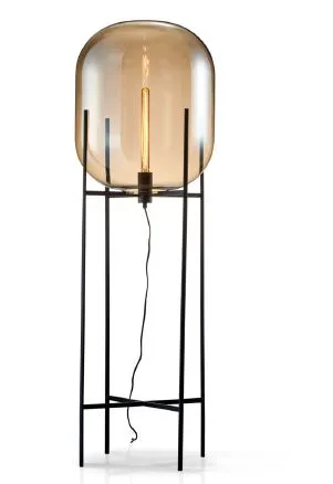 LUMILUCE AMERICANO HORSEN E27X1 BLACK FLOOR LAMP