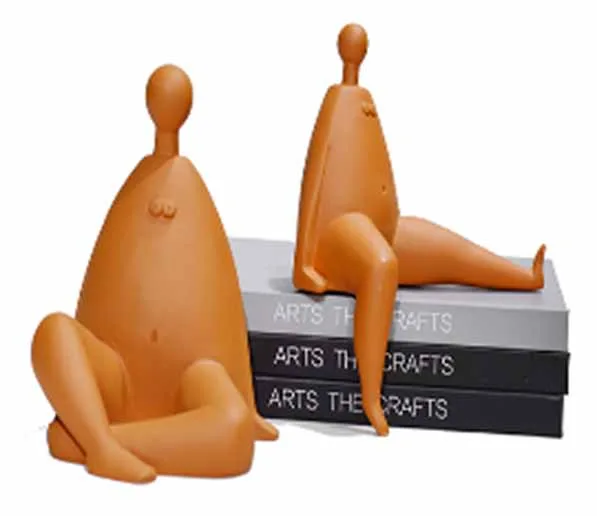 DESROCH DECOR ATTRACTIVE ORANGE CROSS -LEGGED ORNAMENT