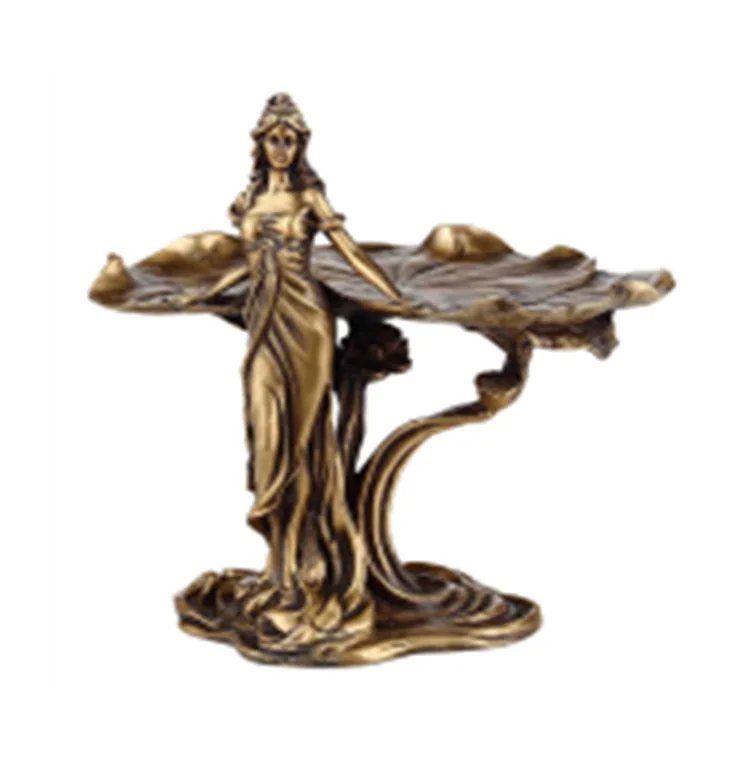 DESROCH DECOR FORTUNA MODERN DECORATIVE NAUVEAU LADY SCULPTURE