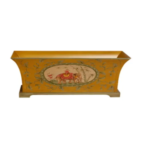 DESROCH DECOR RUSTIC IRON CHINESE INGOT HOLDER