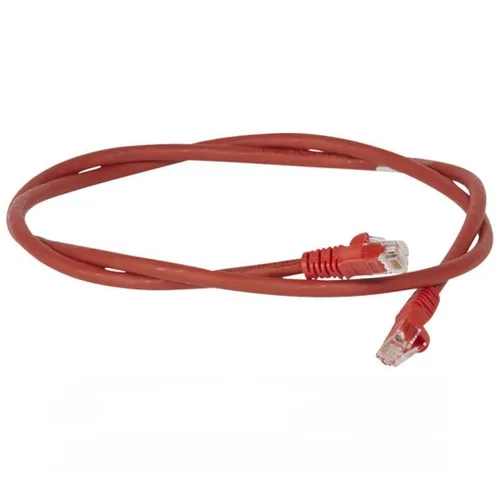 LEGRAND PATCH CORD/USER CORD RJ 45 - CAT.6 - U/UTP UNSCREENED - LSZH RED - 2 M