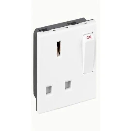 LEGRAND 13A SWITCHED SOCKET BS SQUARE WHITE