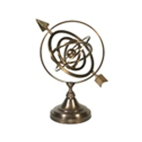 DESROCH DECOR NAUTICAL SHINY BRASS VINTAGE ARMILARY GLOBE