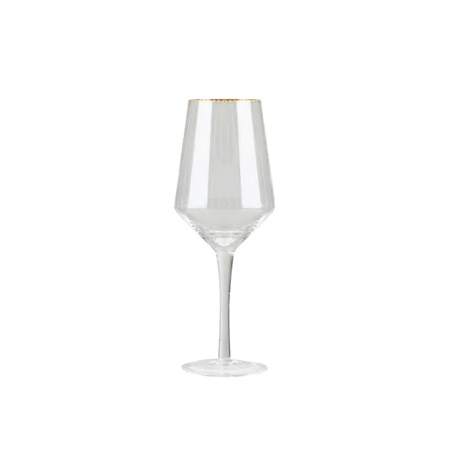 DESROCH HOMEWARES NEW CLASSIC MODERN STYLE WINE GLASS - GOLD