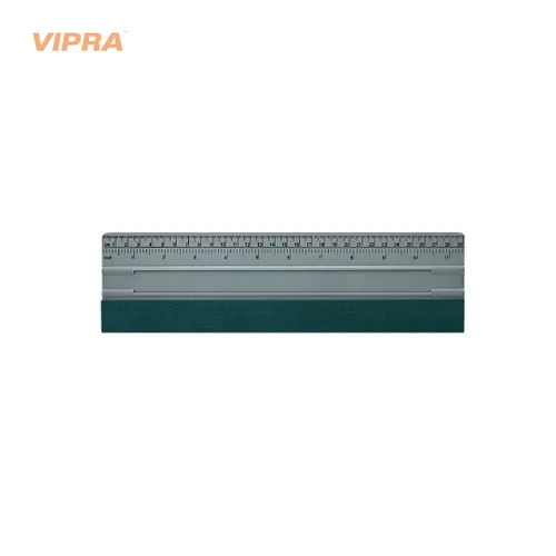 VIPRA SILVER SQUEEGEE WITH RULER TAPE AND SUEDE FELT 11.4INCH X 2.8INCH
