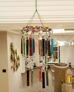 DESROCH DECOR DECORATIVE MULTI GLASS WIND CHIMES COLLECTIONS