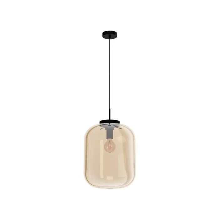 EGLO HL/1 E27 Ã˜350 SCHWARZ/AMBER 'BULCIAGO' CRYSTAL&DESIGN