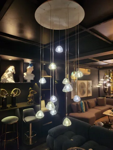 DELUXE G4 4W CARBON STEEL+ALUMINIUM+GLASS DECORATIVE PENDANT LIGHT